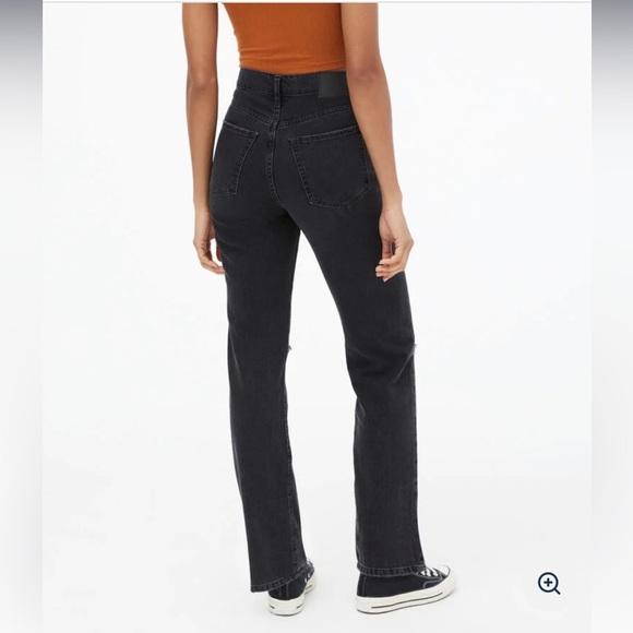 Aeropostale 90s High-Rise Baggy Jean in black size 00 - Picture 4 of 15